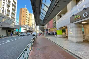 敷地北西側の前面道路（南西側から）