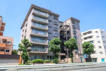 ハイツ上池台の外観(東側から)　