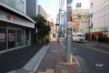 敷地南側の前面道路(西側から)