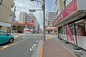 敷地の西側前面道路（南側から）