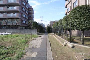 敷地南側の前面道路
