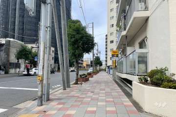 敷地南側の前面道路（東側から）