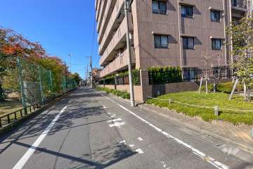 敷地南側の前面道路（東側から）