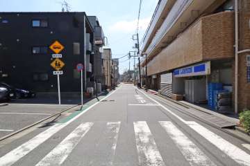 敷地東側の前面道路(北側から)