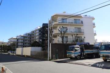 多摩川ビューハイツの外観（北西側から）