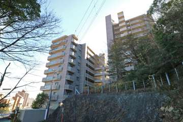 デ・リード宝塚リバービューの外観（北側から）