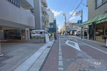 敷地北側の前面道路（西側から）