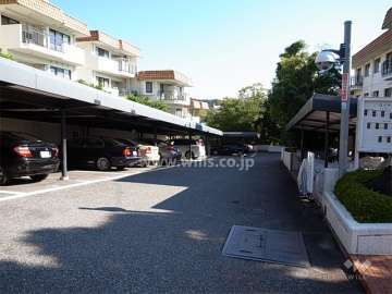 屋根付きの敷地内駐車場