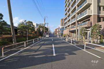 敷地西側の前面道路（南側から）