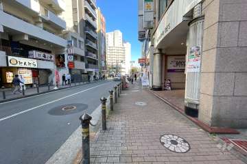 敷地北側の前面道路（西側から）