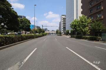 敷地西側の前面道路　