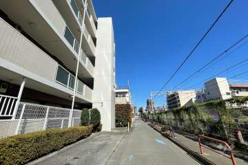 敷地の東側前面道路（南側から）