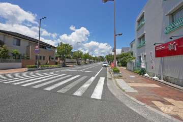敷地西側の前面道路（南側から）