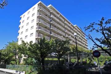 池上パークファミリア2号棟の外観（南西側から）