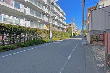 敷地南側の側道路（西側から）