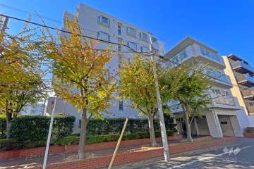 メイゾン仲池上の外観（南東側から）