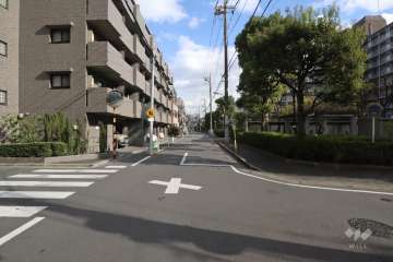 敷地北側の前面道路