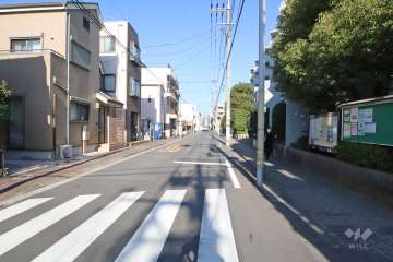 敷地西側の前面道路（南側から）