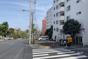 敷地北側の前面道路