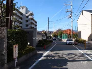 敷地北側の前面道路