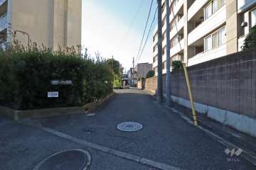 敷地南側の前面道路（東側から）