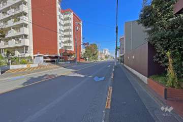 敷地北側前面道路（西側から）