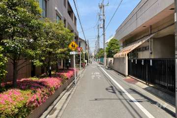 敷地東側の前面道路