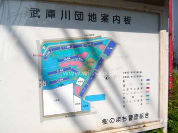 武庫川樹のまち15号棟の敷地配置図
