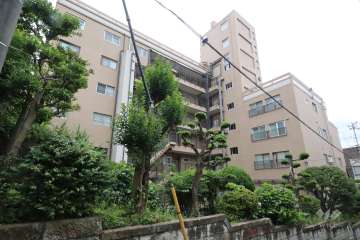 洗足池畔アビタシオンの外観(北東側から)