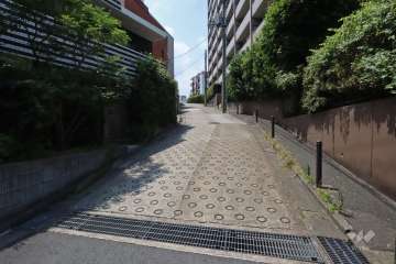 敷地南側の前面道路（東側から）