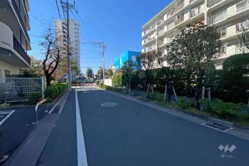 敷地南側の前面道路（東側から）