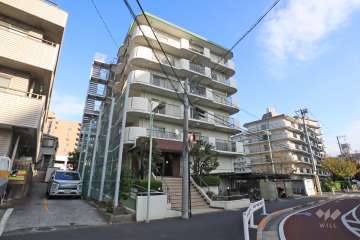 ベルエア多摩川の外観(北西側から)