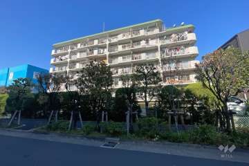 ベルエア多摩川の外観（南東側から）