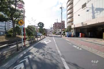 敷地南側の前面道路(東側から)