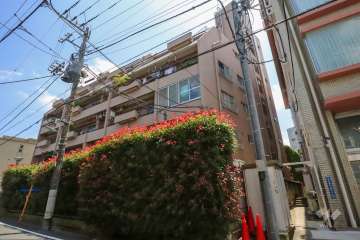 洗足パークマンションの外観(北側から)