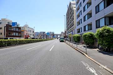 敷地東側の前面道路(北側から)