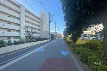 敷地北西側の前面道路　
