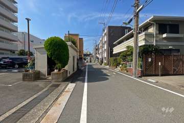 敷地北側の前面道路（東側から）