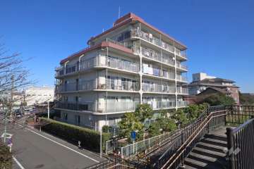 レック東多摩川スカイハイツ２号館の外観(南西側から)