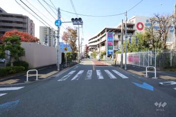 敷地北側の前面道路（東側から）
