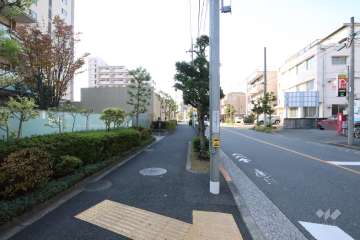 敷地北側の前面道路(東側から)
