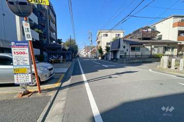 敷地北側の前面道路　