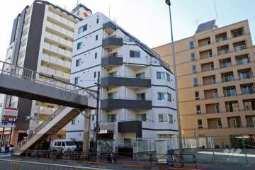 プレールドゥーク多摩川の外観（北東側から）