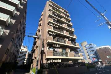 マイキャッスル多摩川３の外観（南西側から）