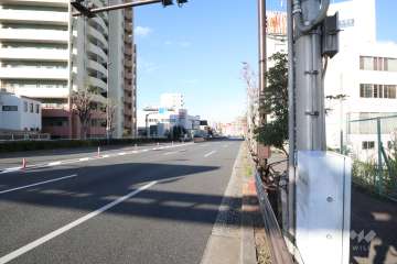 敷地東側の前面道路(東側)