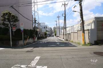 敷地北側の前面道路(東側から)