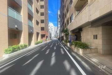 敷地北西側の前面道路