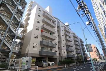 月島ハイツの外観(北東側から)