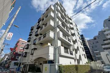 ワコー月島マンションの外観（南西側から）