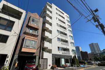 クレイス月島キャナルフロントの外観（西側から）